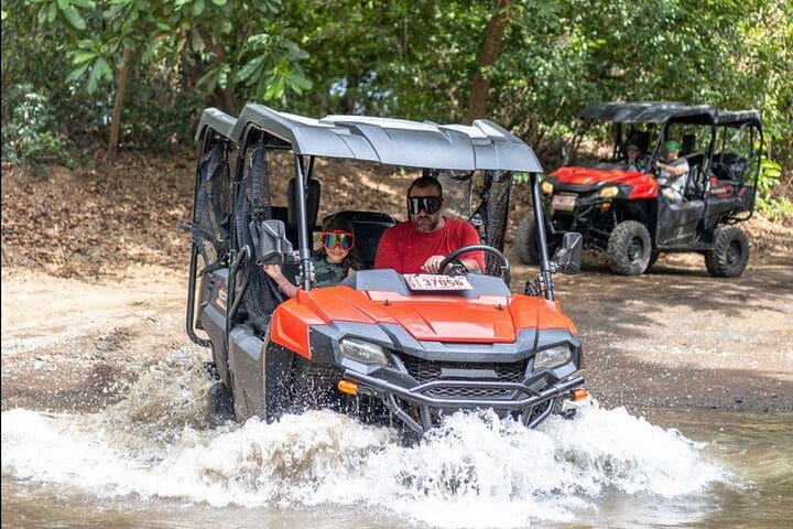 A buggy tour makes its way along a trail on the Private ATV or Buggy Tour from Tamarindo/Conchal & More trail.