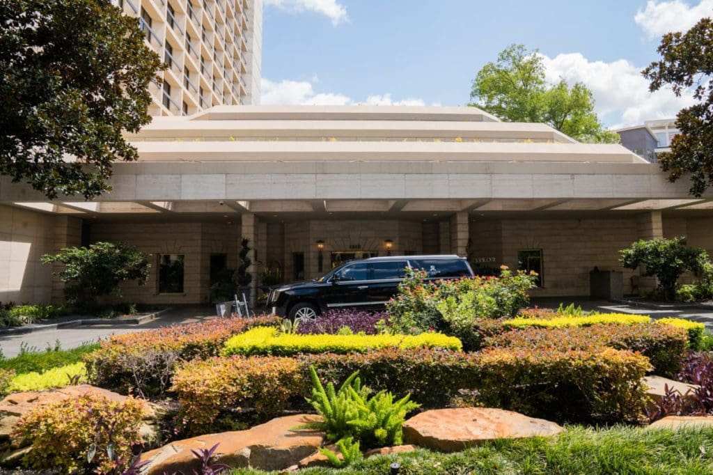 The exterior entrance to The St. Regis Houston.