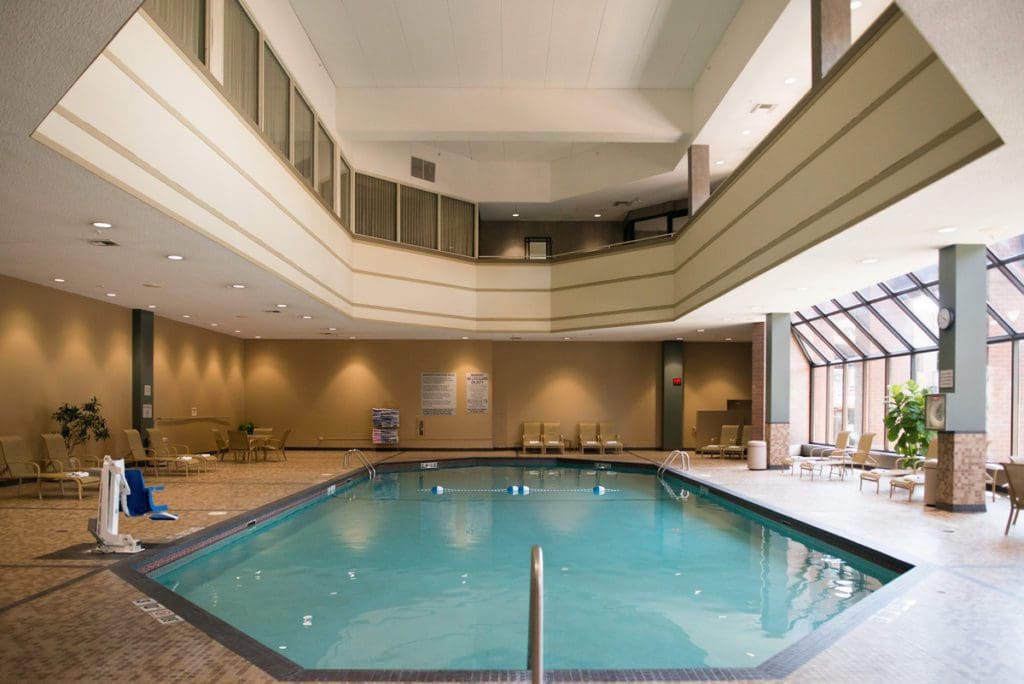 The indoor pool at Crowne Plaza Aire MSP - Airport Mall of America.