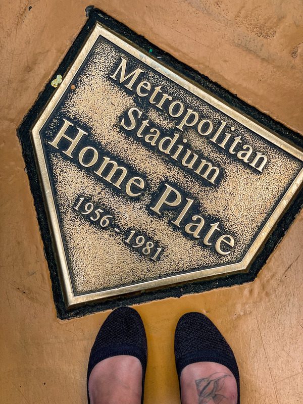 Home plate for the Metropolitan Stadium, now inside Nickelodeon Universe.