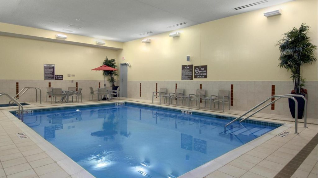 The indoor pool at Hilton Minneapolis / Bloomington Hotel.