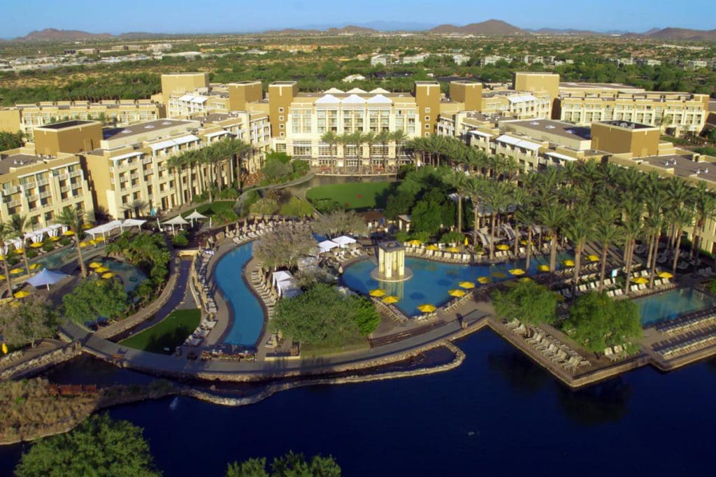 Aerial view of the property at the JW Marriott Desert Ridge Resort and Spa