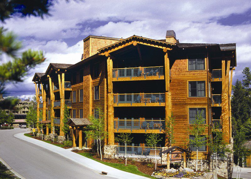 The exterior of the Teton Club Jackson Hole, one of the best hotels in Jackson Hole for families!