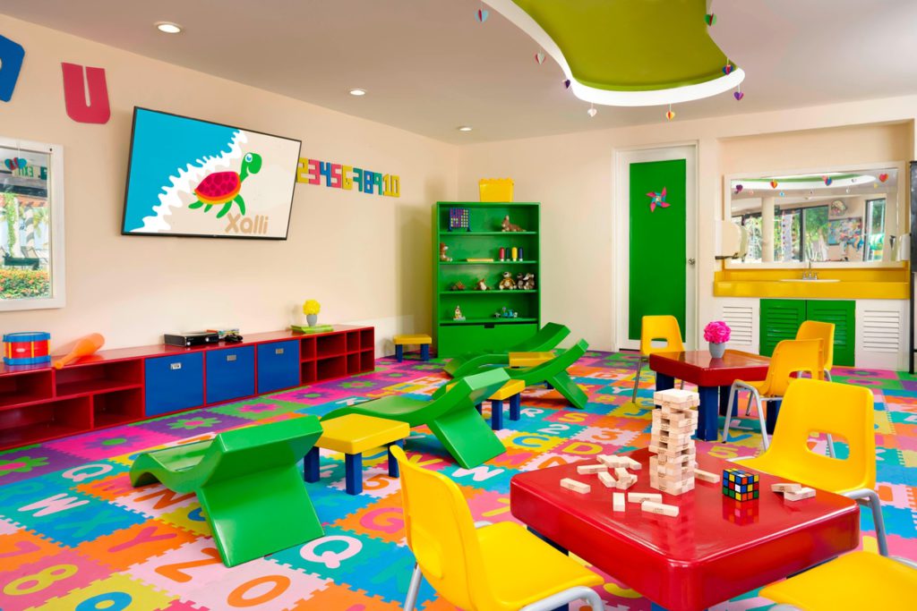 the Kids' Club at the Marriott Puerto Vallarta Resort and Spa, one of the best Marriott hotels in Mexico for families. 
