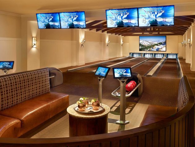 The on-site bowling alley at Montage Deer Valley.