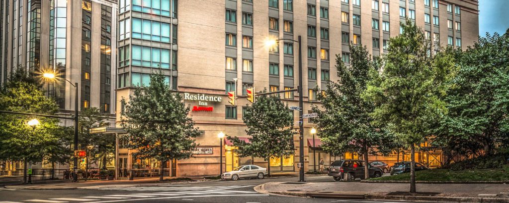 An exterior view of                                                              The Residence Inn by Marriott Arlington Courthouse