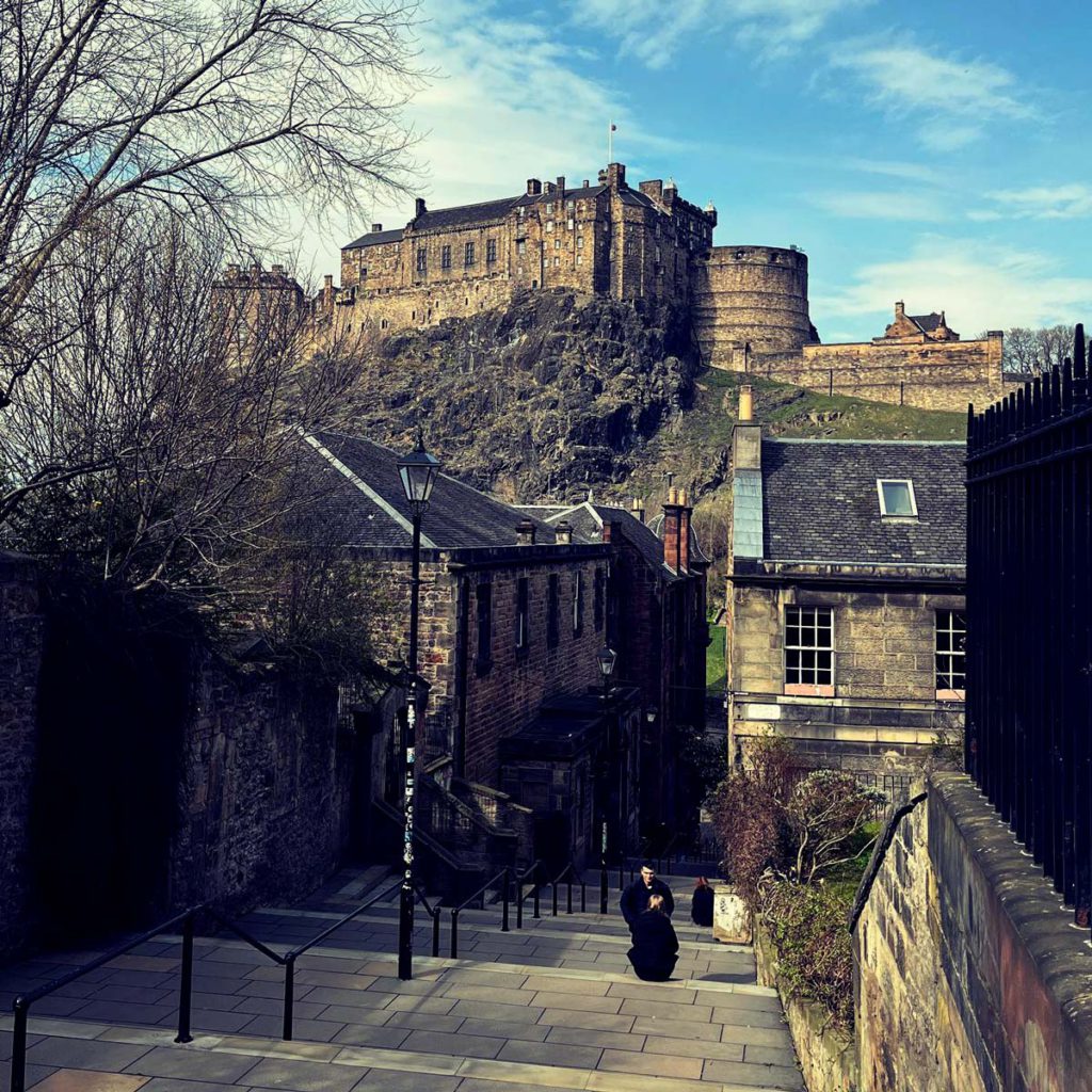The Potter Trail by the Edinburgh Castle in Scotland. 