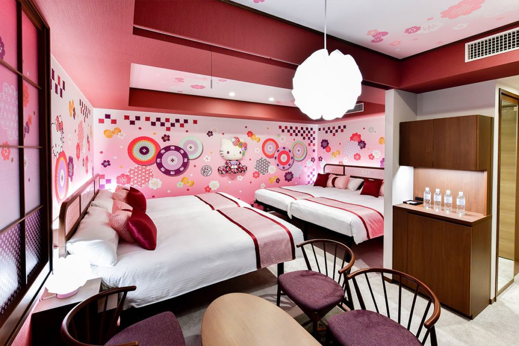 The Hello Kitty-Themed room at the Asakusa Tobu Hotel in Tokyo