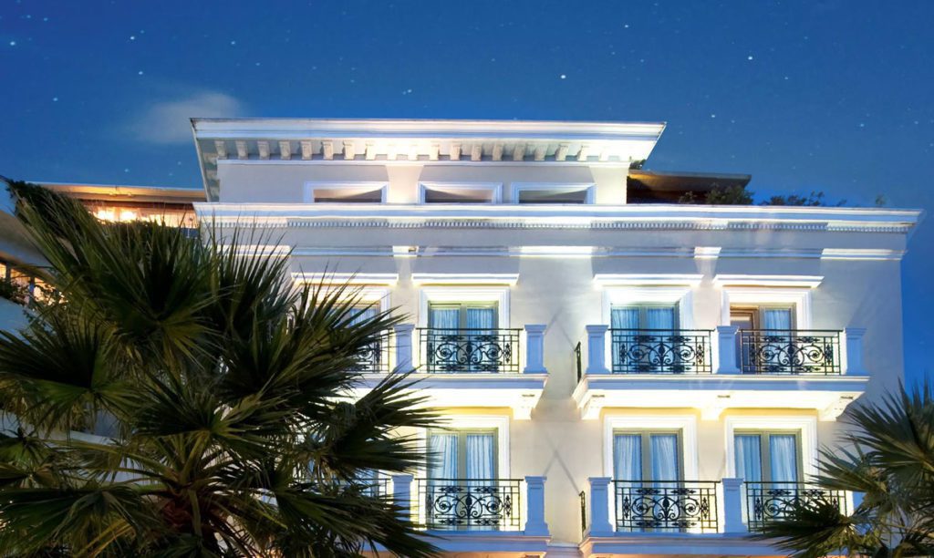 An exterior view of Electra Palace Athens, one of the best hotels in Athens for families. 