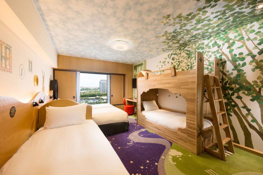 A guest room at the Hilton Tokyo Bay, one of the best hotels in Tokyo for families. 