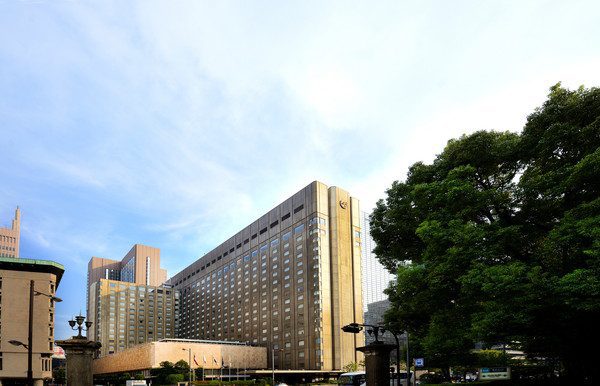 The exterior of Imperial Hotel Japan in Tokyo. 