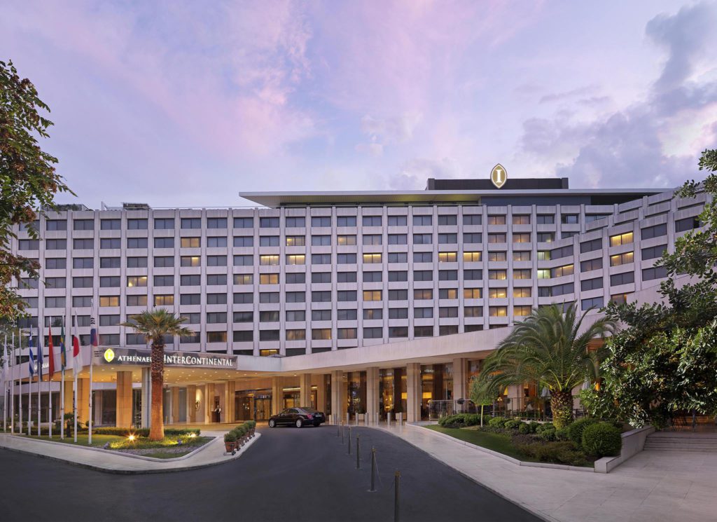 An exterior view of the InterContinental Athenaeum Athens.