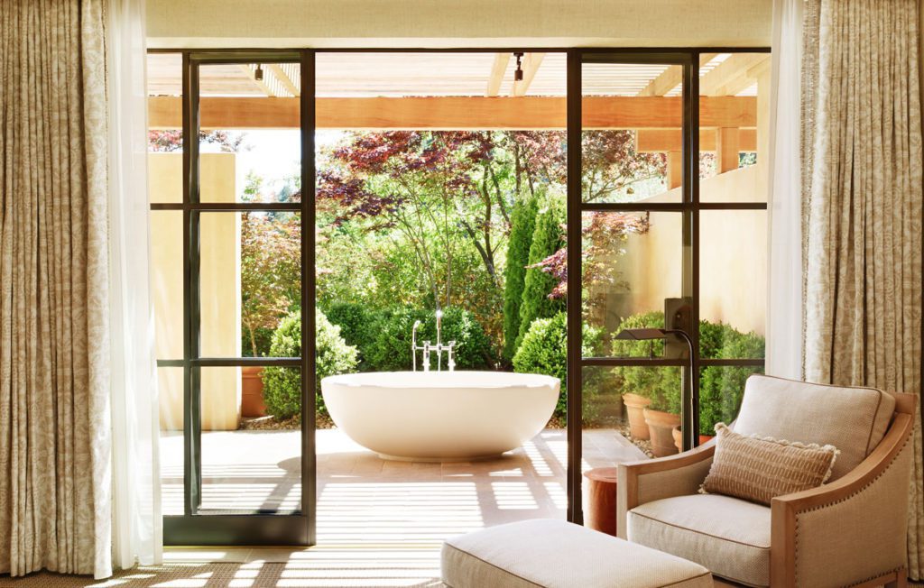 A view of a suite at the Auberge du Soleil