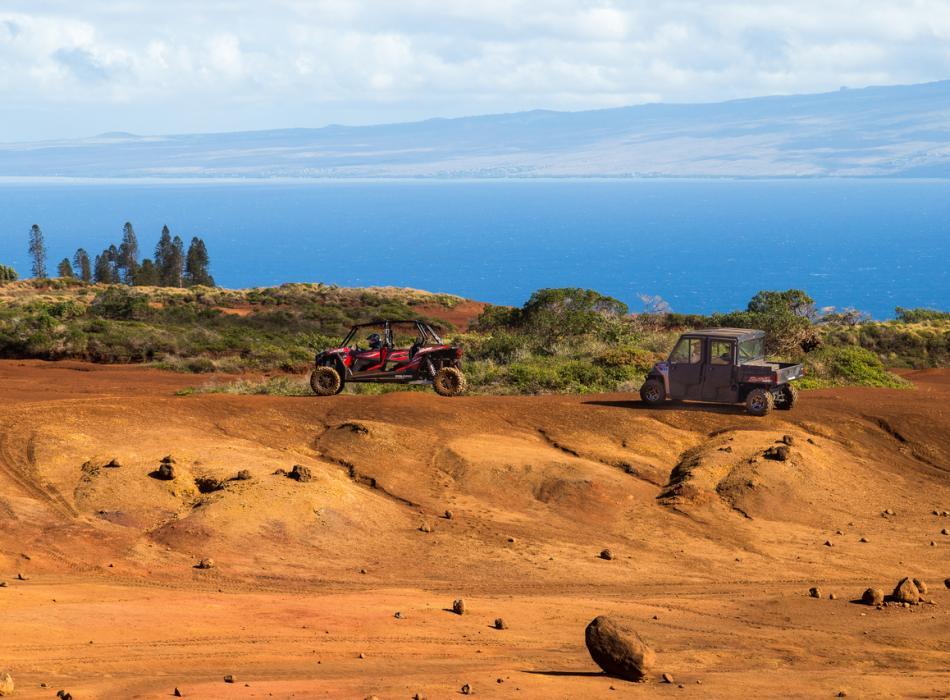 An off-roading adventure in Lanai, Hawaii. 
