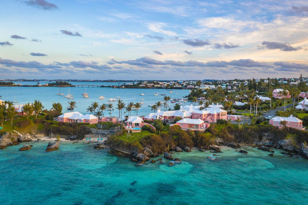 An outdoor view of Cambridge Beaches, one of the best hotels in Bermuda for families. 