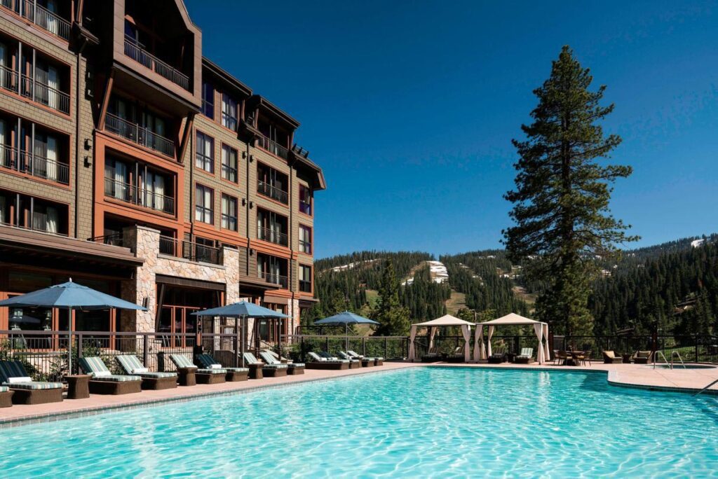 The on-site pool at the Ritz-Carlton, Lake Tahoe.