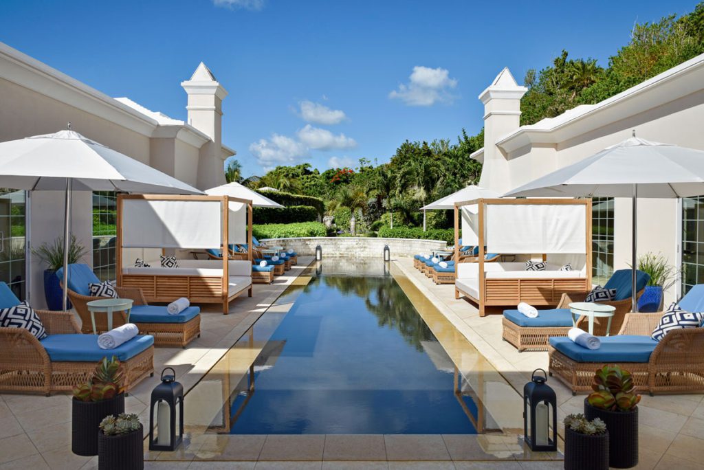 The outdoor pool at the Rosewood Bermuda.