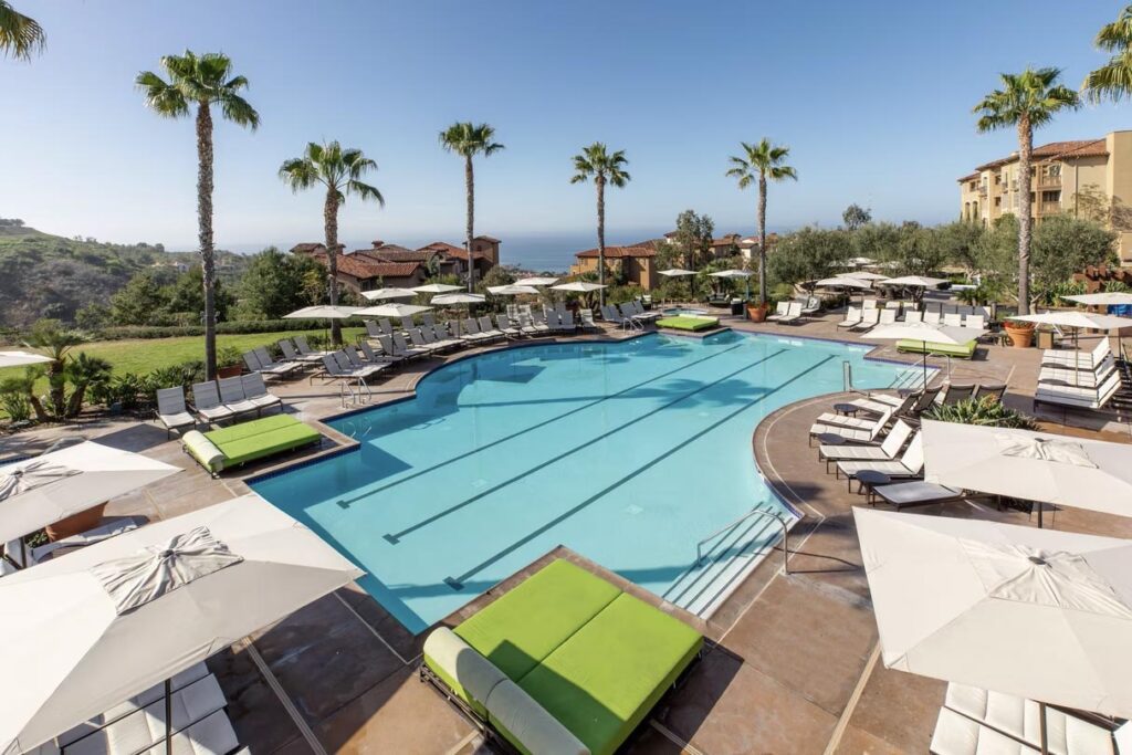 The outdoor pool at Marriott Newport Coast Villas.