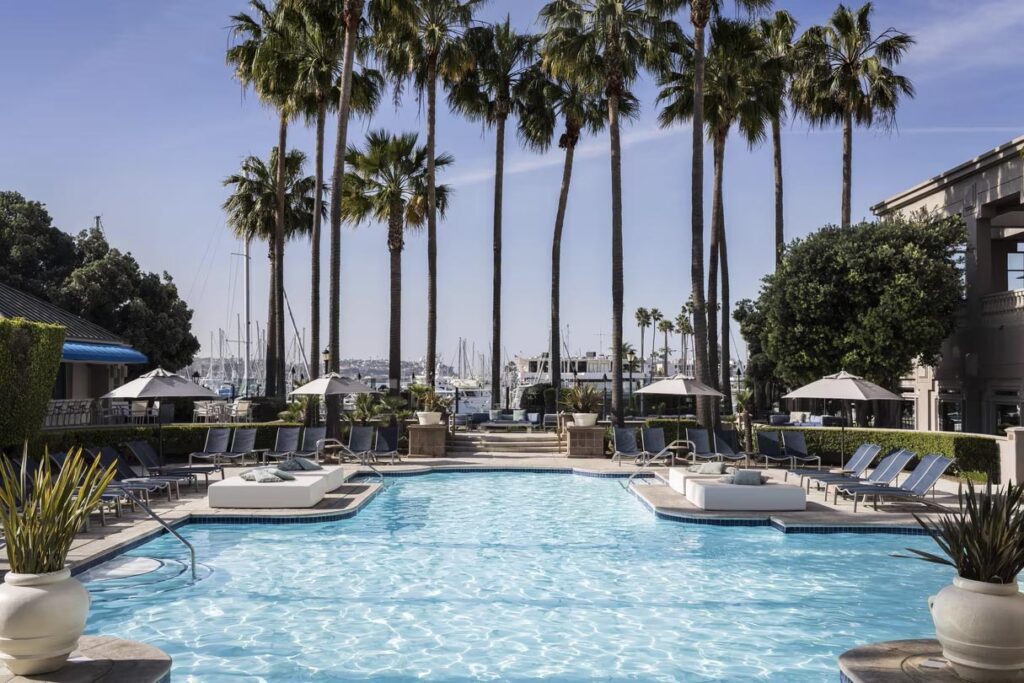 The outdoor pool at the Ritz-Carlton Marina del Rey.