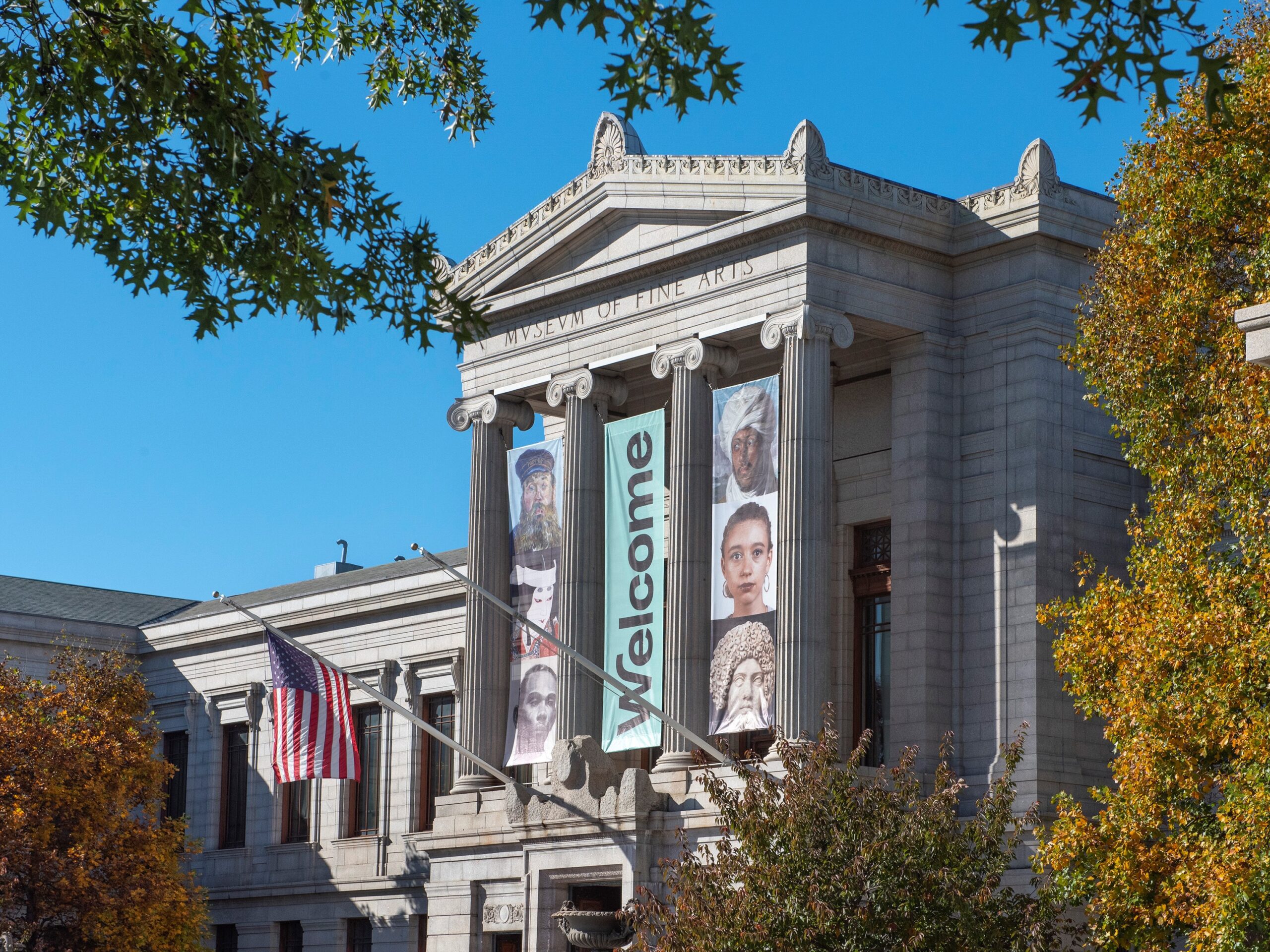 An exterior view of the Museum of Fine Arts in Boston, one of the best places to visit on an itinerary for families. 