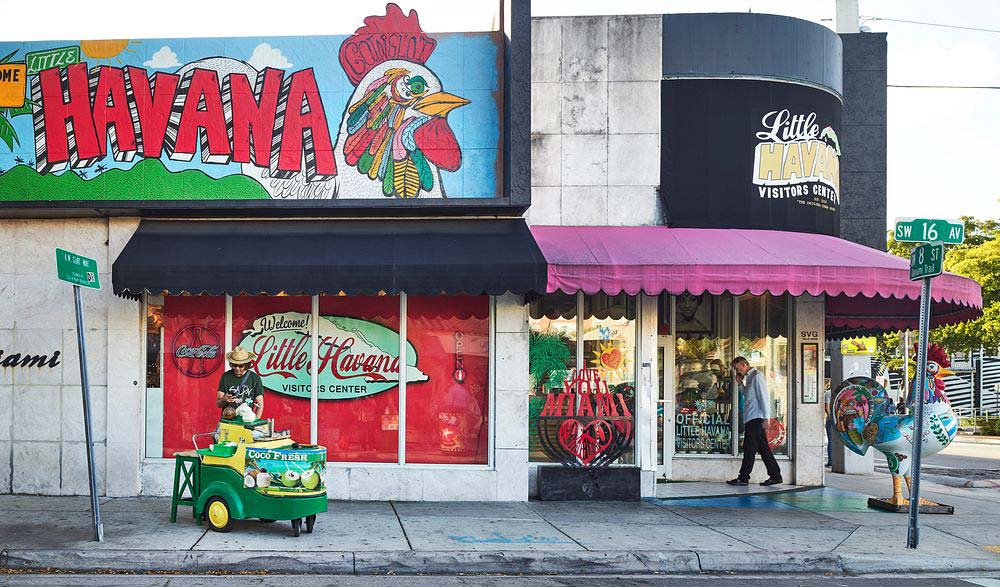 A cool cafe in Little havana with graffiti on it. Best Vacation Spot in the USA for Teens